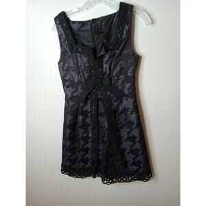 Anna Sui Target Houndstooth Purple Black A Line Mini Dress Vampire Diaries Y2K 7